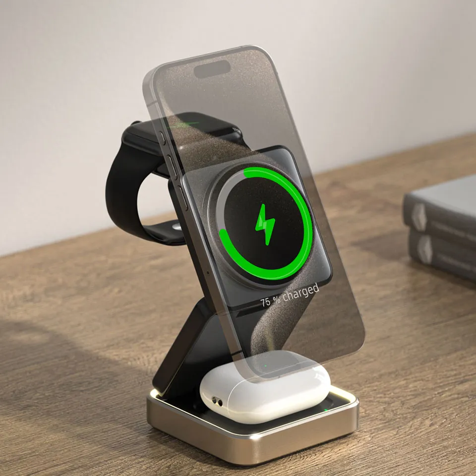 YL-W90 3 in 1 Wireless Charger