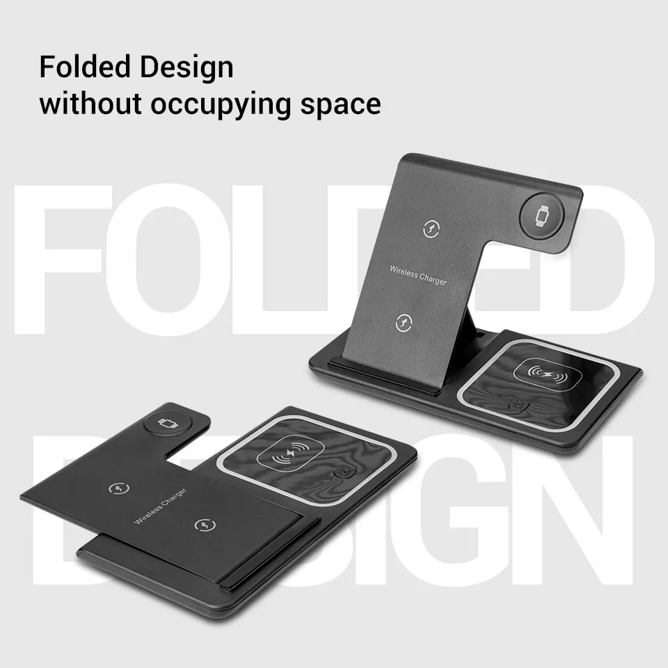 YL-WCF 3 in 1 Wireless Charger Magnetic Foldable Station