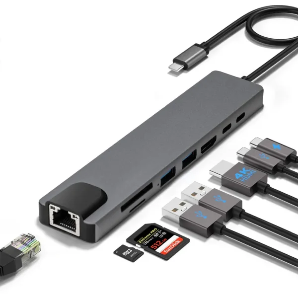 YL-H59 8 in 1 USB C Hub