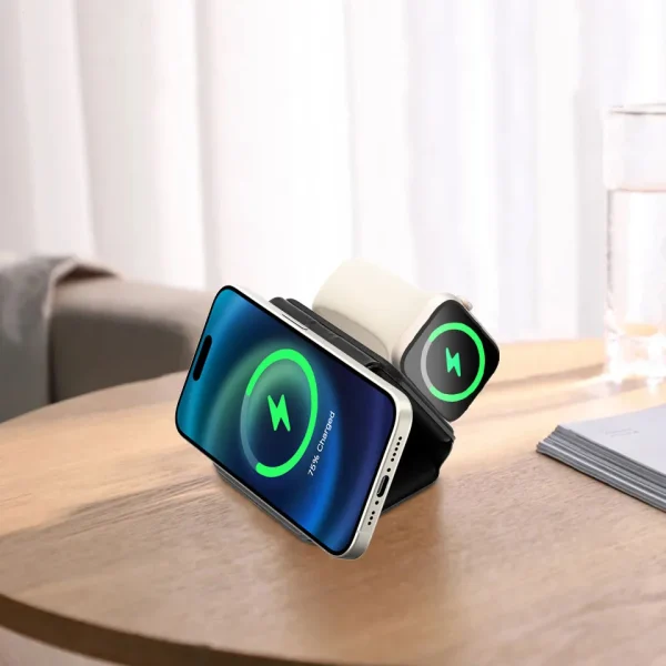 YL-MWC 3 in 1 Wireless Charger Magnetic Foldable Station