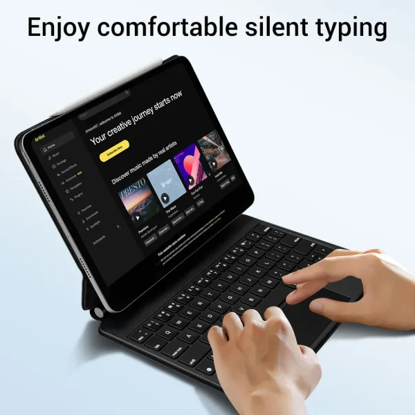 YiLing CP002 iPad Keyboard Case typing