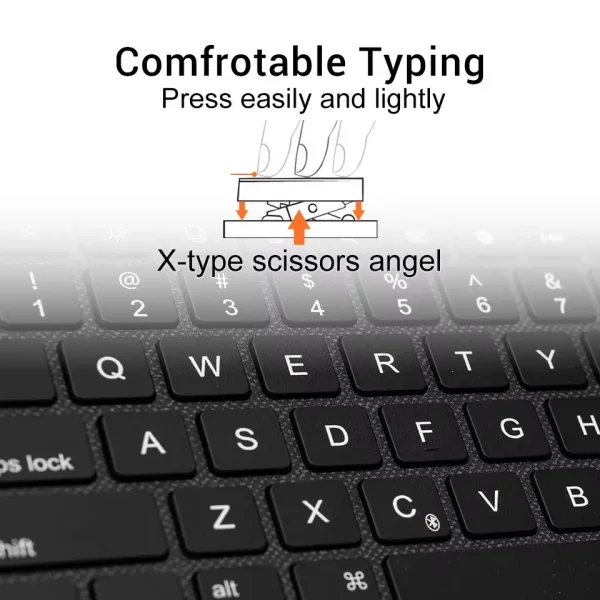 YiLing K102-4 iPad Keyboard Case typing